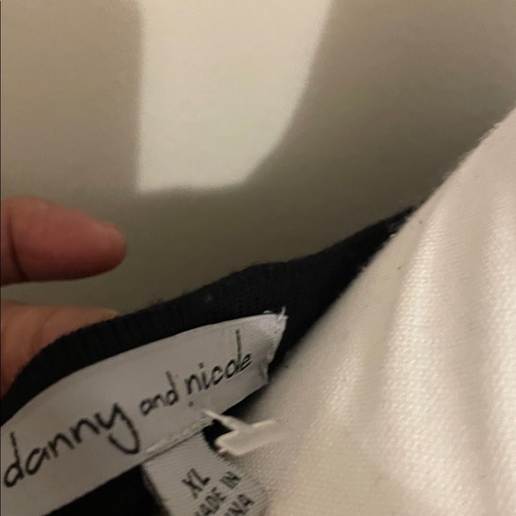 Danny & Nicole Black and Cream Long Sleeve Dress - Picture 4 of 7